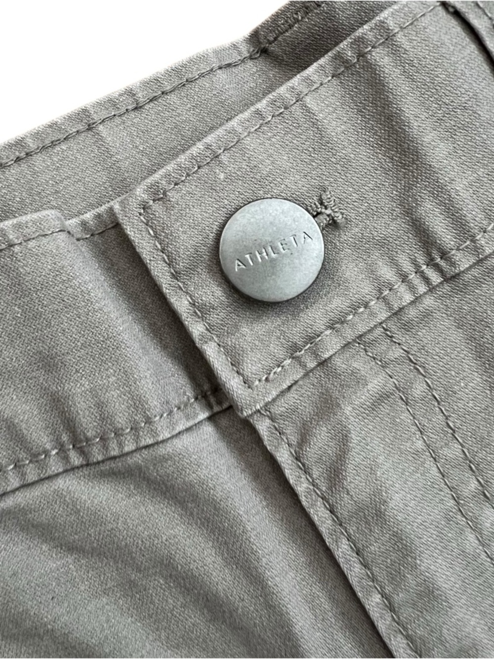 Athleta Summit Cargo Pant Khaki Side Stripe Zip Pocket Size 6 - Picture 5 of 8